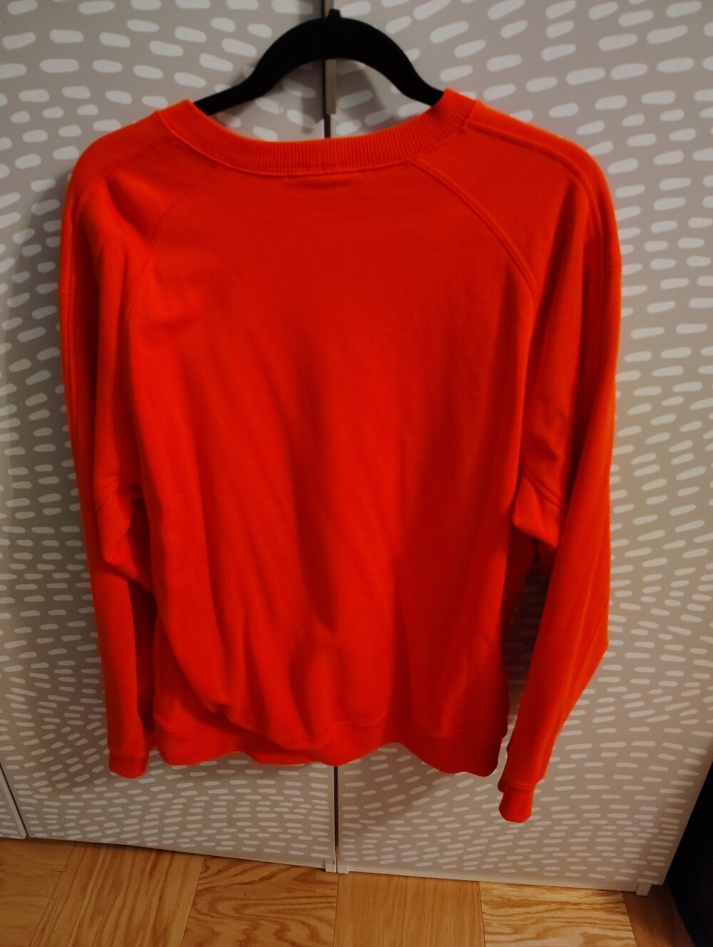 Helmut Lang Red Crewneck Sweatshirt with White Graphic Sz M - Picture 5 of 7